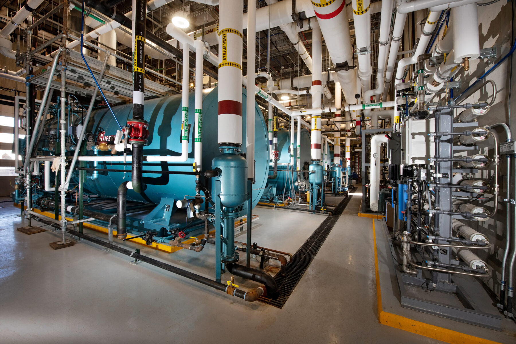 Industrial boiler and mechanical plant piping
