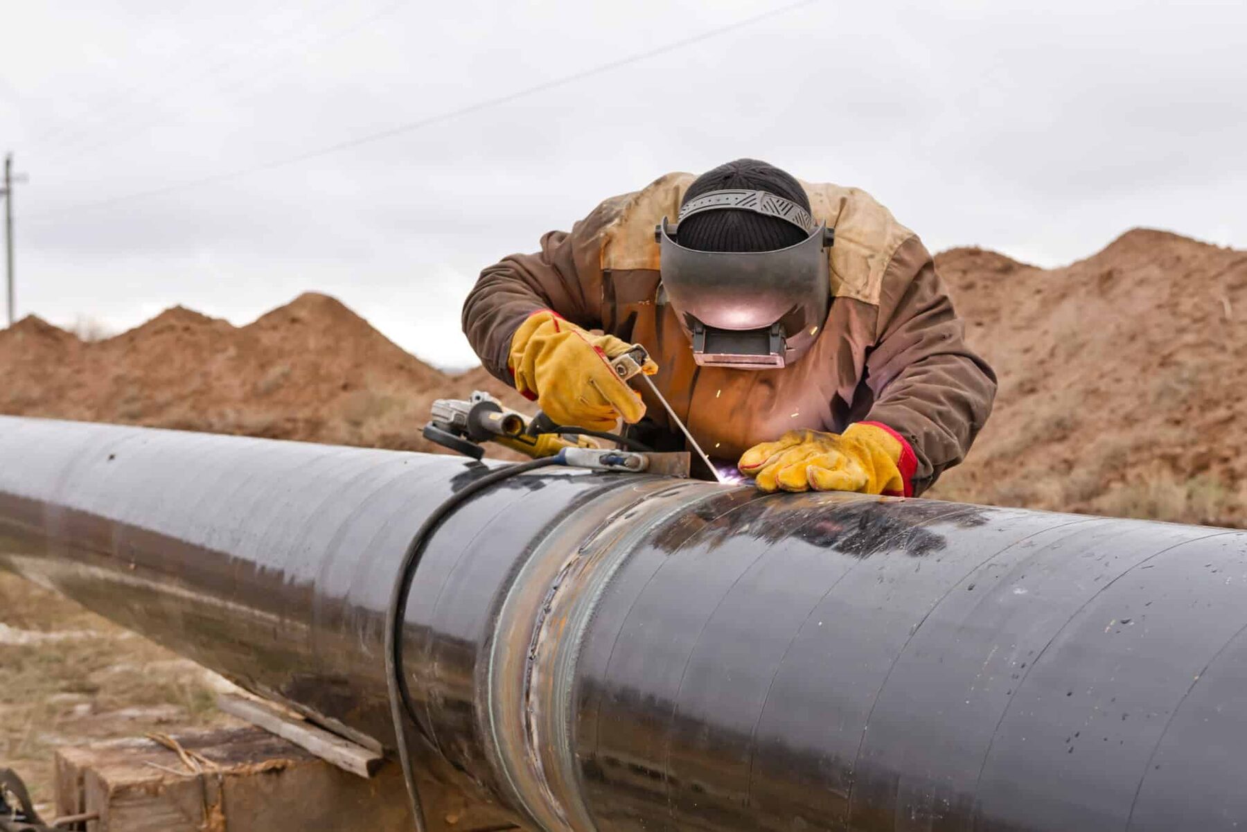 Industrial welded steel piping fabrication